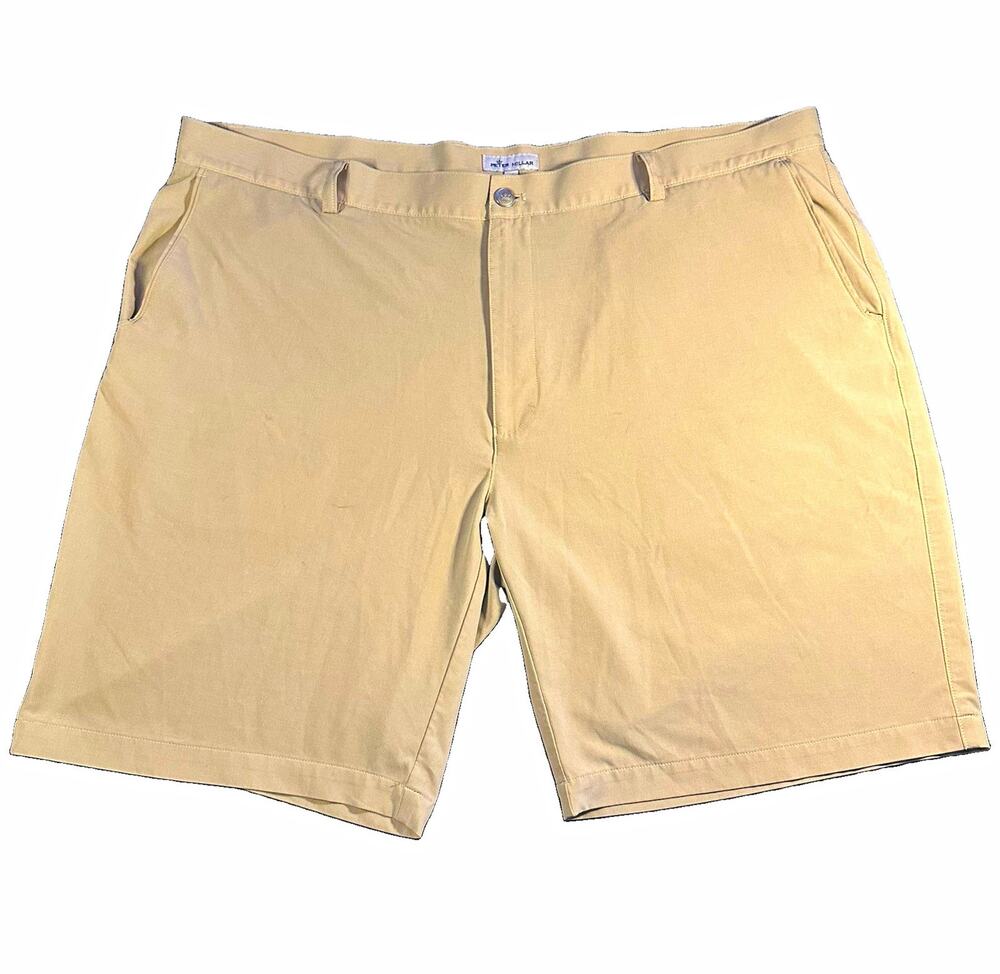 Peter Millar Shackleford Performance Hybrid Shorts Khaki Tan Men's Size 44